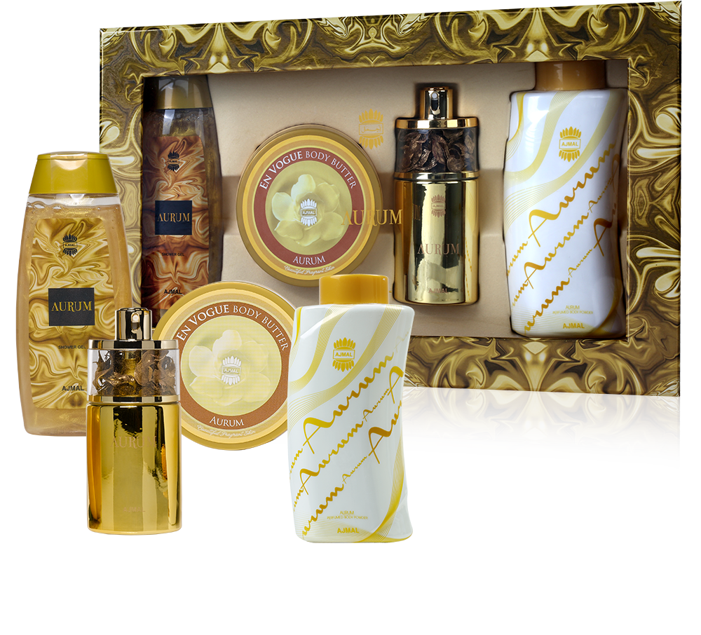 AURUM G/S(EDP 75ML,PERF BODY PWDR 100GM)